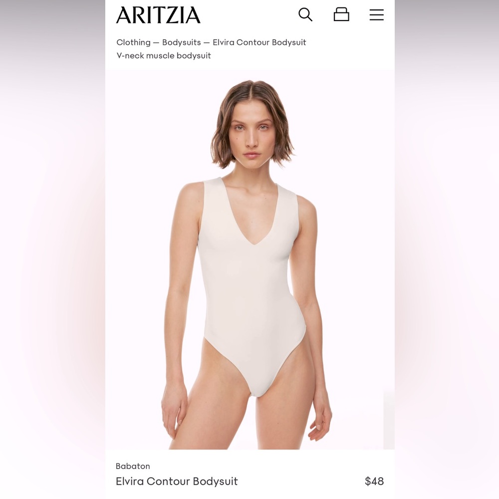NWT Aritzia Babaton Sconce Contour Bodysuit Size 2XS in colour Halo Pink